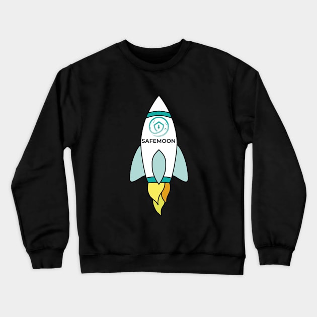 Safemoon To The Moon Rocket Crewneck Sweatshirt by DiegoCarvalho